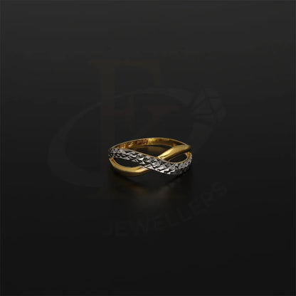 Dual Tone Gold Infinity Ring 22Kt - Fkjrn22K5137 Rings