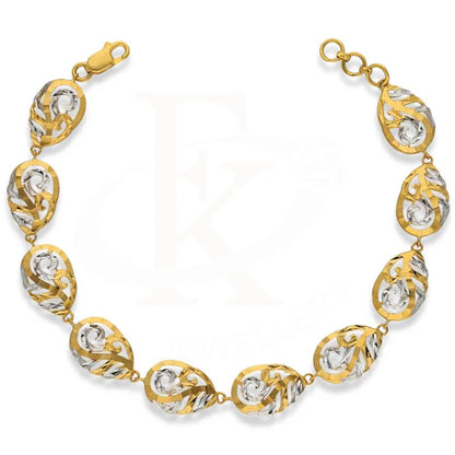 Gold Leaf Shaped Bracelet 22Kt - Fkjbrl22K3034 Bracelets