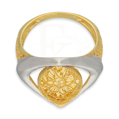 Dual Tone Gold Marquise Shaped Ring 22Kt - Fkjrn22K5145 Rings