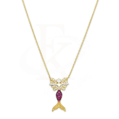 Dual Tone Gold Mermaid Necklace 18Kt - Fkjnkl18K3047 Necklaces