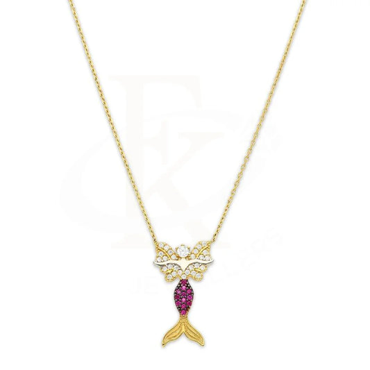 Dual Tone Gold Mermaid Necklace 18Kt - Fkjnkl18K3047 Necklaces