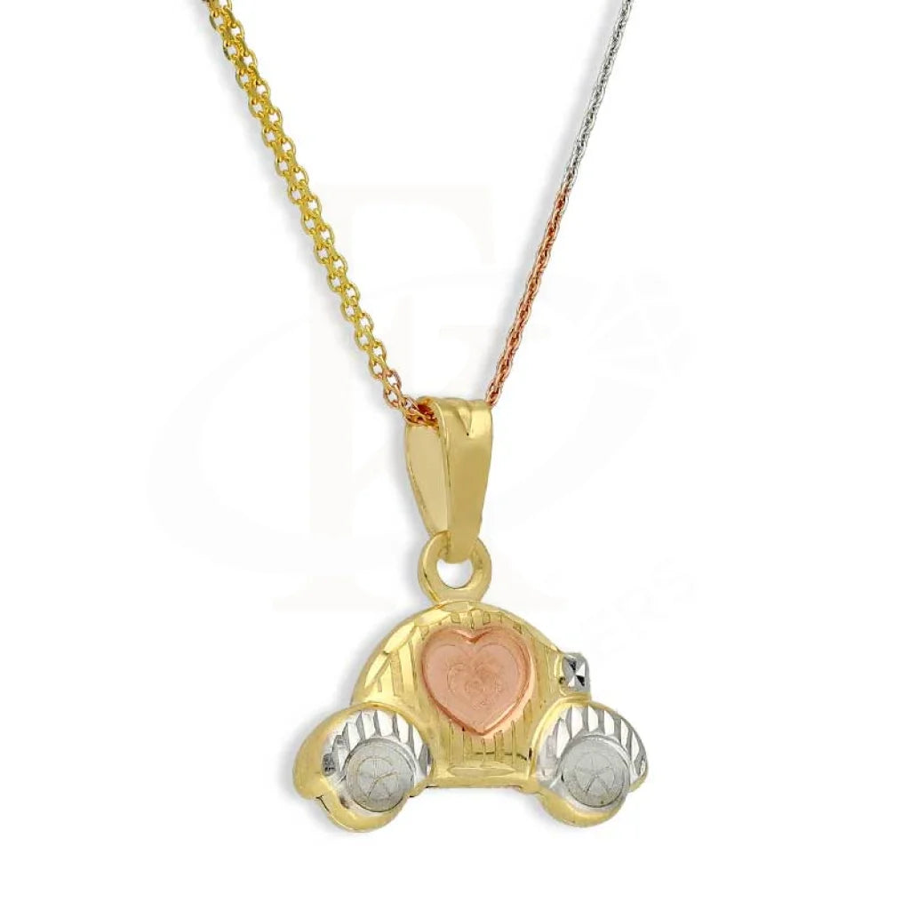 Dual Tone Gold Necklace (Chain With Car Pendant) 18Kt - Fkjnkl18K2814 Necklaces