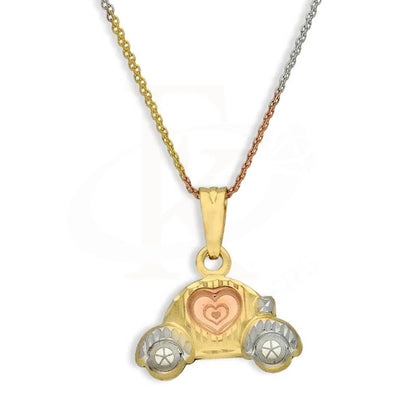 Dual Tone Gold Necklace (Chain With Car Pendant) 18Kt - Fkjnkl18K2814 Necklaces