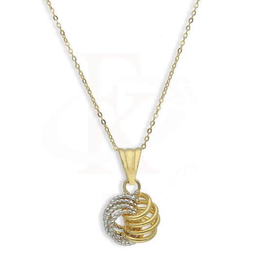 Dual Tone Gold Necklace (Chain With Pendant) 18K - Fkjnkl18K2698 Necklaces