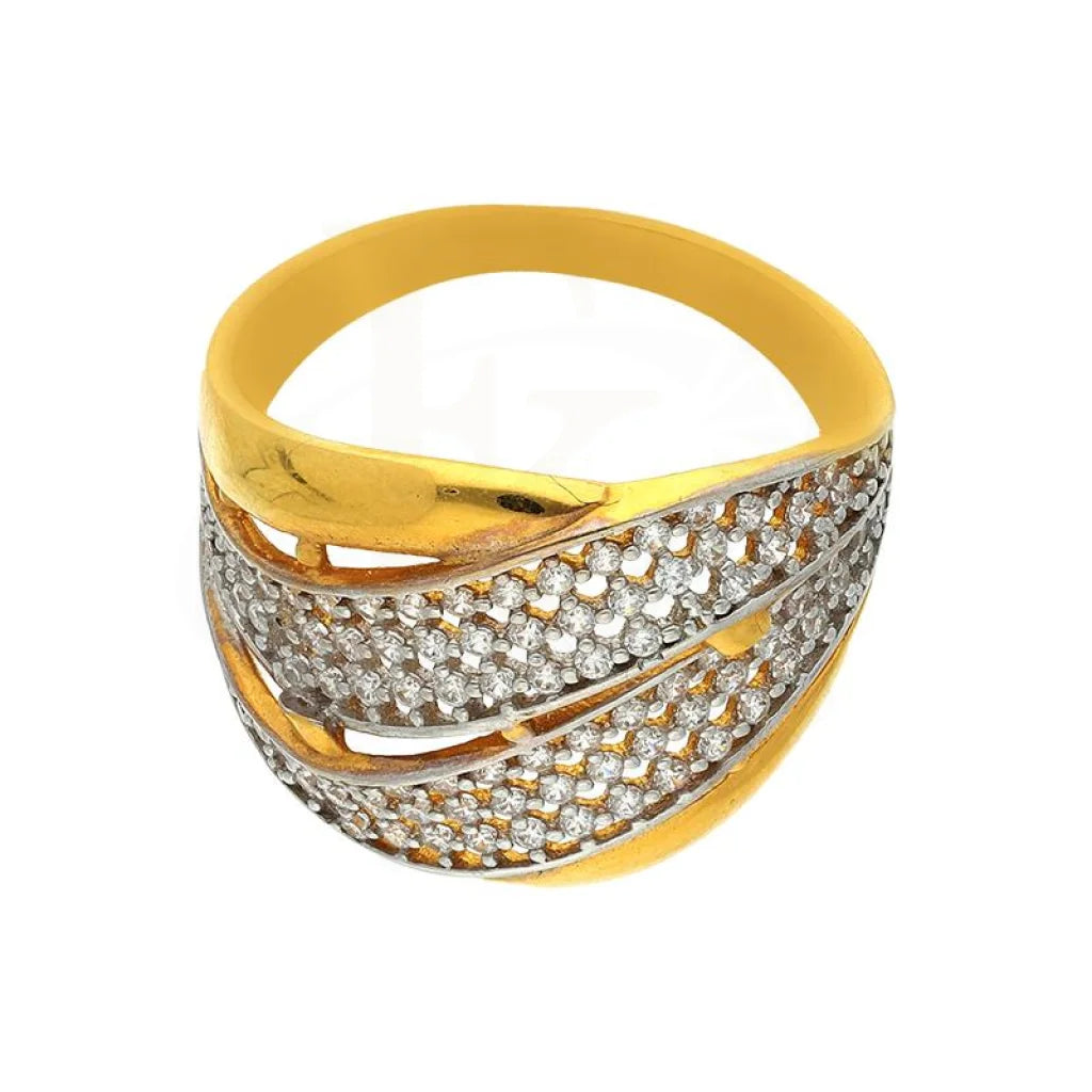 Dual Tone Gold Ring 22Kt - Fkjrn22K2831 Rings