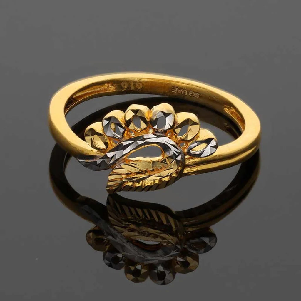 Dual Tone Gold Ring 22Kt - Fkjrn22K3707 Rings