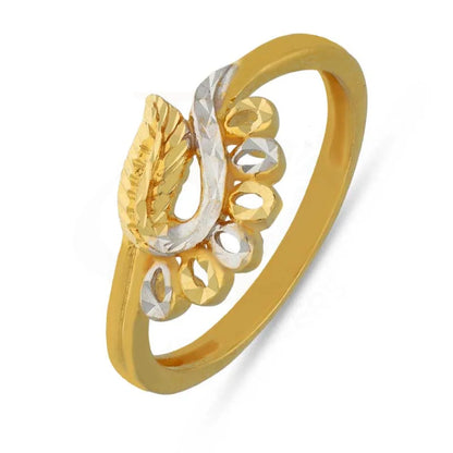 Dual Tone Gold Ring 22Kt - Fkjrn22K3707 Rings