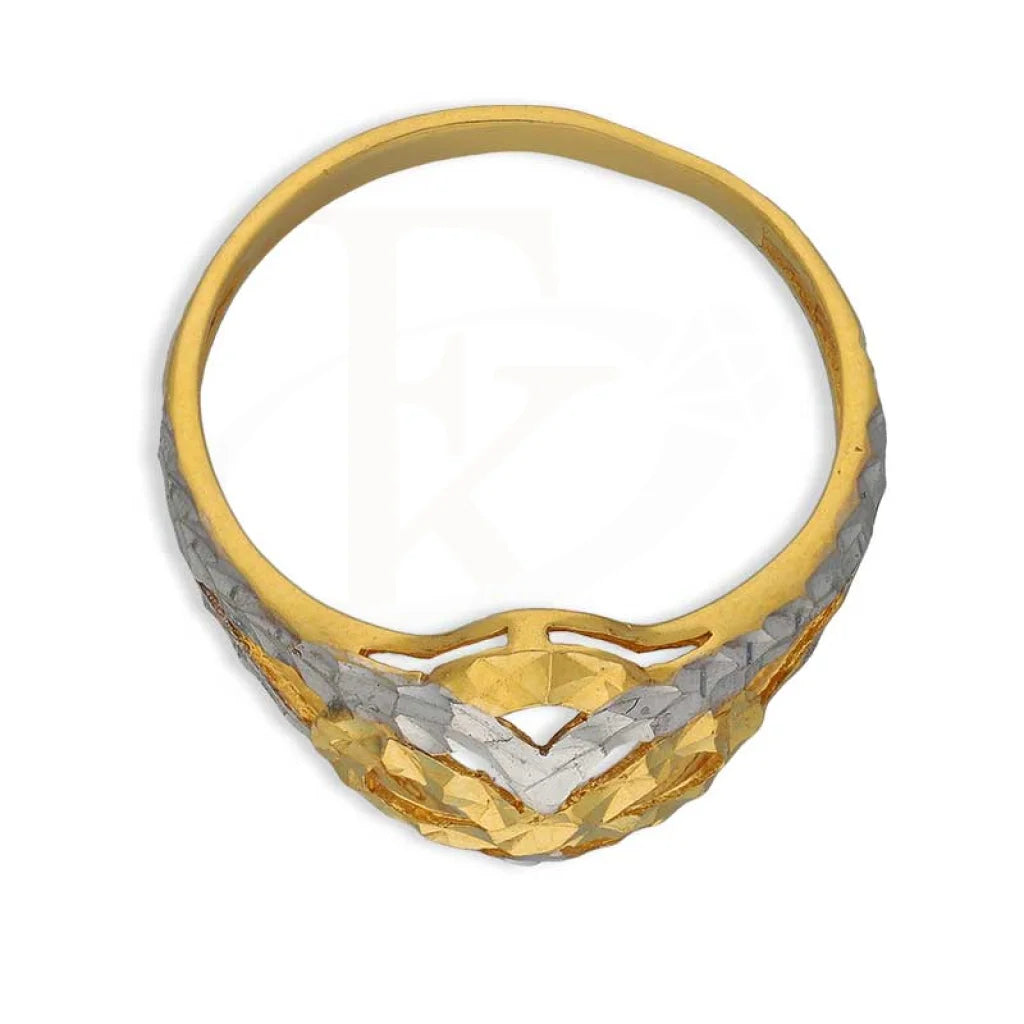 Dual Tone Gold Ring 22Kt - Fkjrn22K3722 Rings