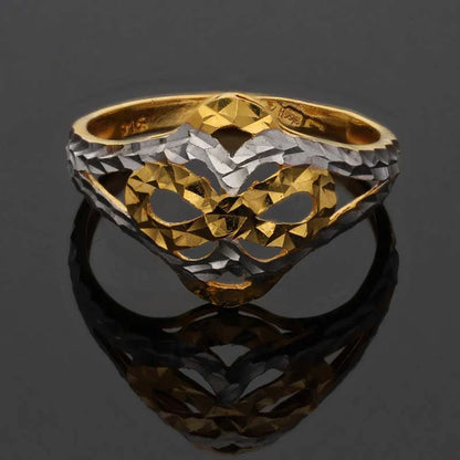 Dual Tone Gold Ring 22Kt - Fkjrn22K3722 Rings