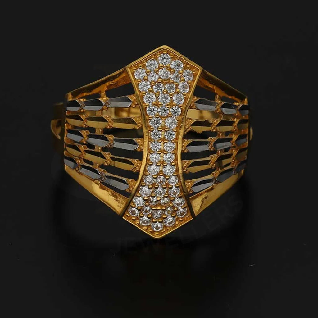 Dual Tone Gold Ring 22Kt - Fkjrn22K3836 Rings