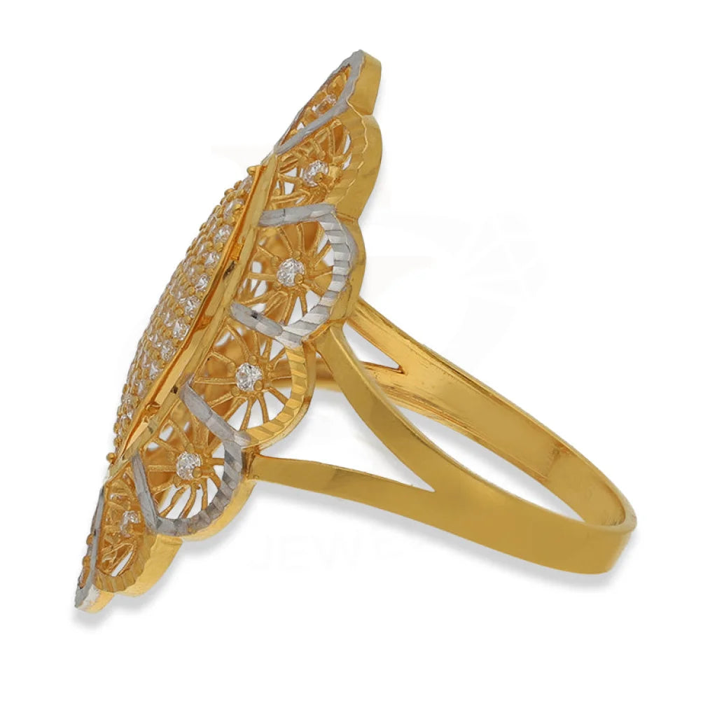 Dual Tone Gold Ring 22Kt - Fkjrn22K3838 Rings