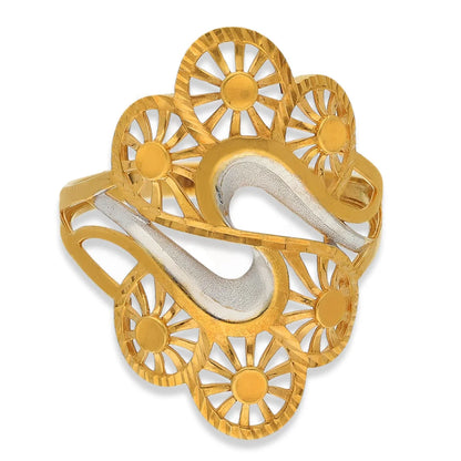 Dual Tone Gold Ring 22Kt - Fkjrn22K3840 Rings