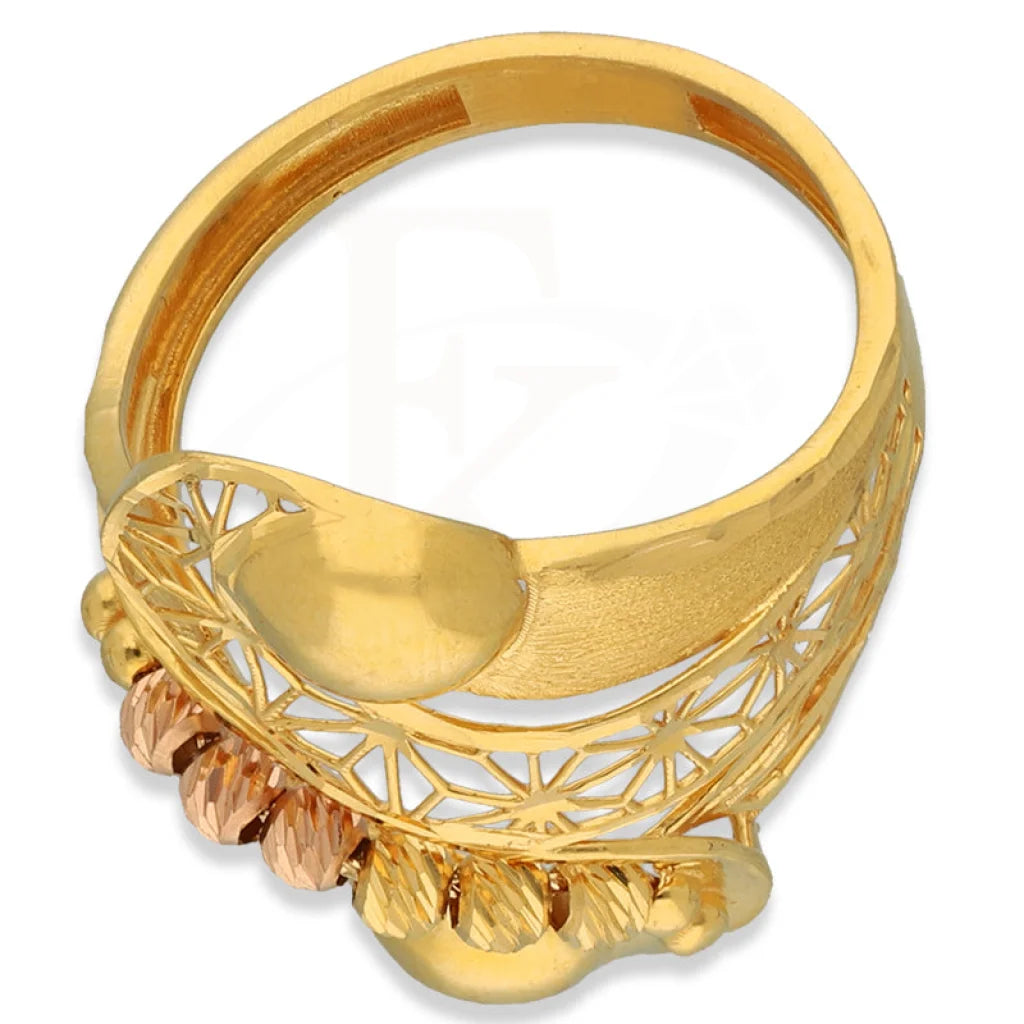 Dual Tone Gold Ring 22Kt - Fkjrn22K3859 Rings