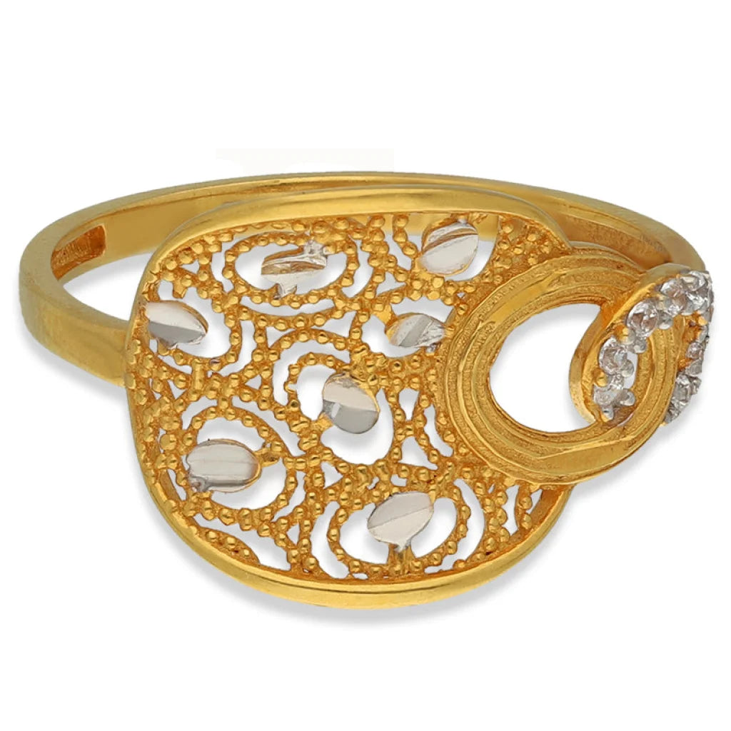 Dual Tone Gold Ring 22Kt - Fkjrn22K3872 Rings