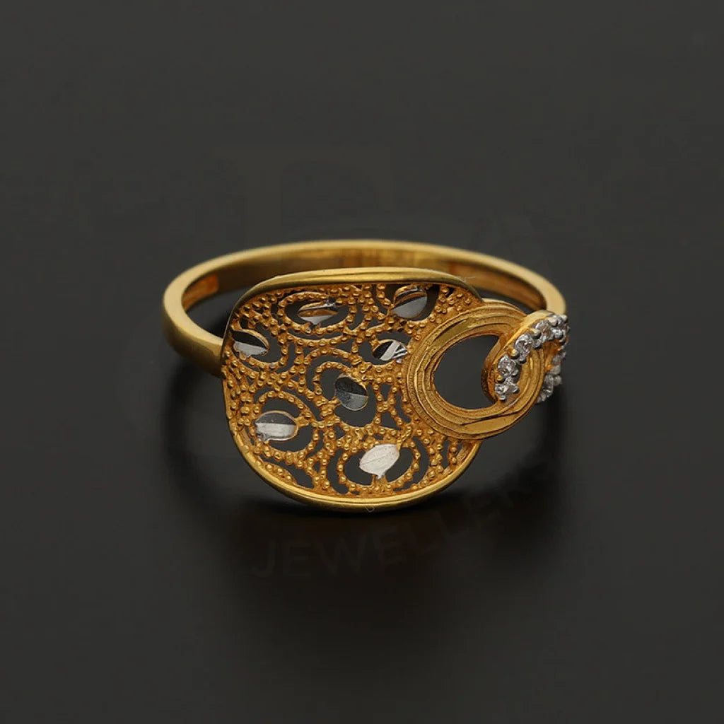 Dual Tone Gold Ring 22Kt - Fkjrn22K3872 Rings