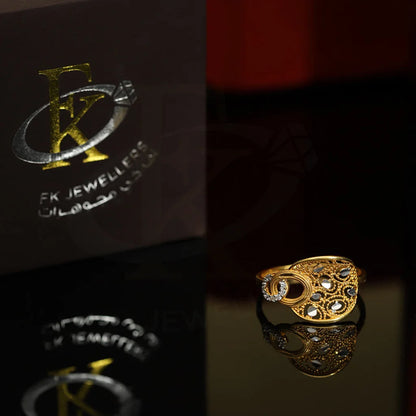 Dual Tone Gold Ring 22Kt - Fkjrn22K3872 Rings