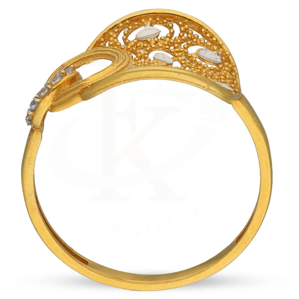 Dual Tone Gold Ring 22Kt - Fkjrn22K3872 Rings