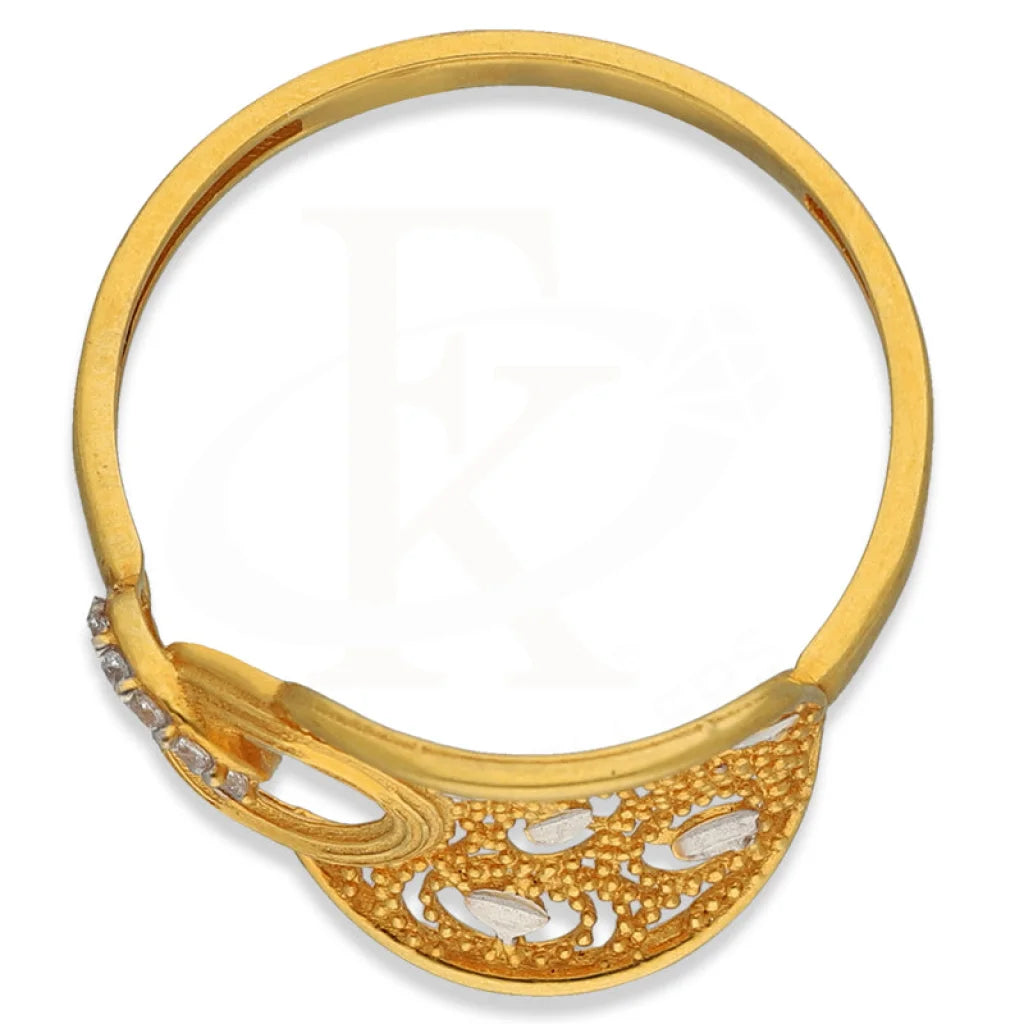 Dual Tone Gold Ring 22Kt - Fkjrn22K3872 Rings