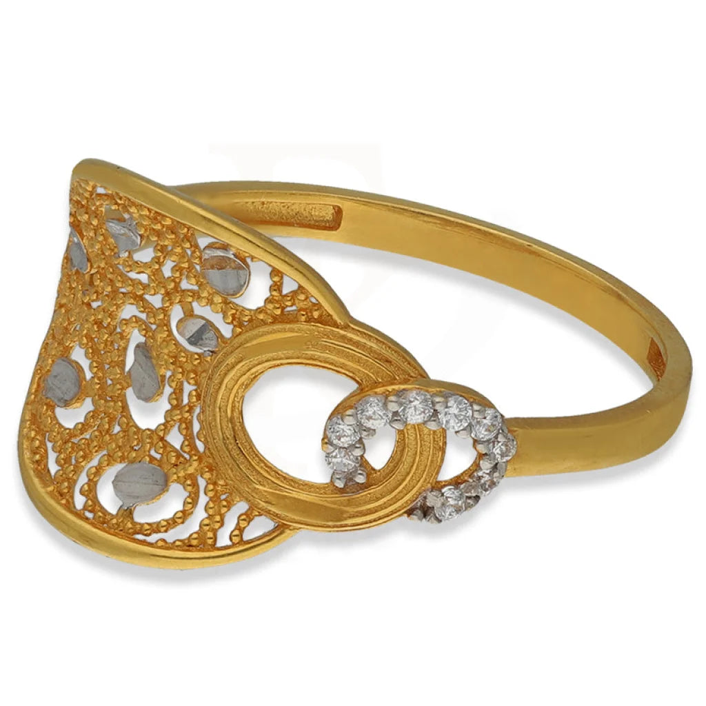 Dual Tone Gold Ring 22Kt - Fkjrn22K3872 Rings