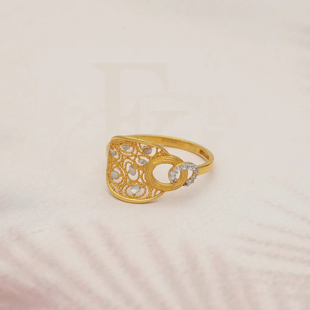 Dual Tone Gold Ring 22Kt - Fkjrn22K3872 Rings