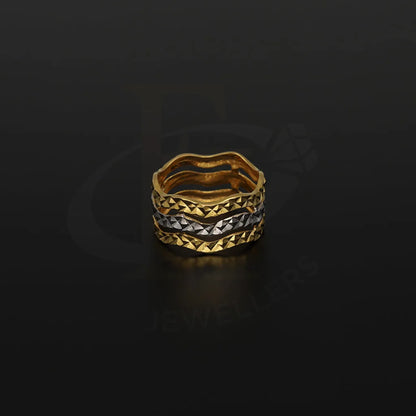 Dual Tone Gold Ring 22Kt - Fkjrn22K5136 Rings