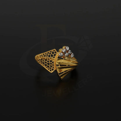 Dual Tone Gold Ring 22Kt - Fkjrn22K5144 Rings