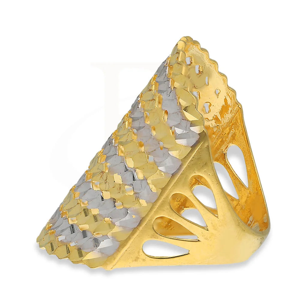 Dual Tone Gold Ring 22Kt - Fkjrn22K5146 Rings