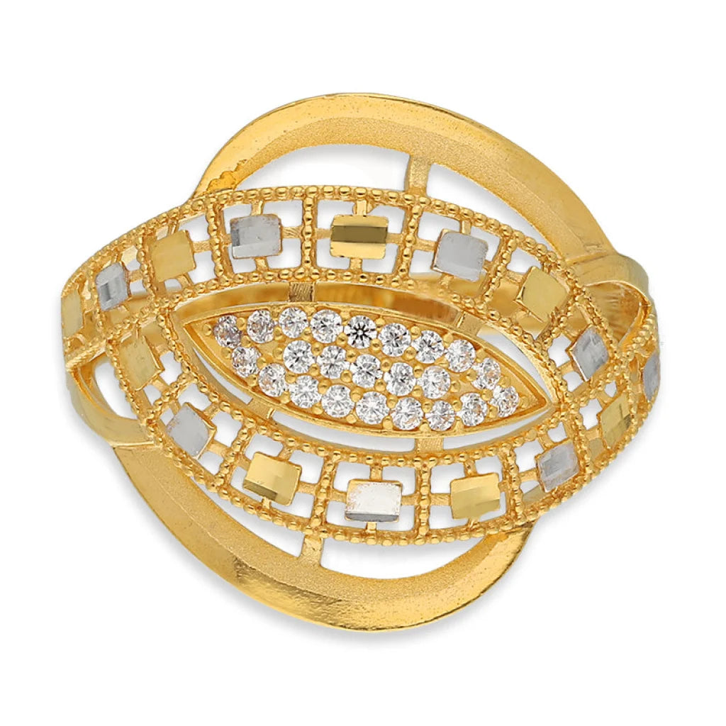 Dual Tone Gold Ring 22Kt - Fkjrn22K5147 Rings