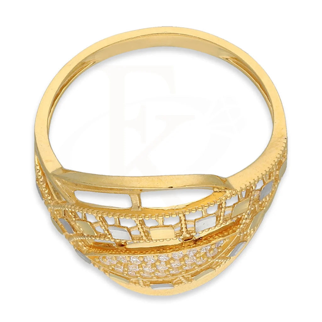 Dual Tone Gold Ring 22Kt - Fkjrn22K5147 Rings