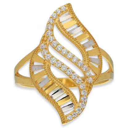 Dual Tone Gold Ring 22Kt - Fkjrn22K5148 Rings