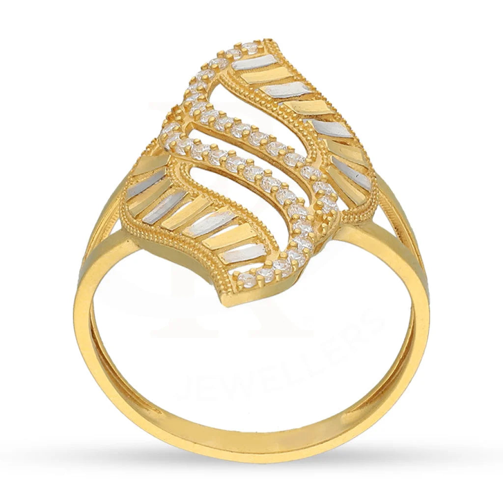 Dual Tone Gold Ring 22Kt - Fkjrn22K5148 Rings