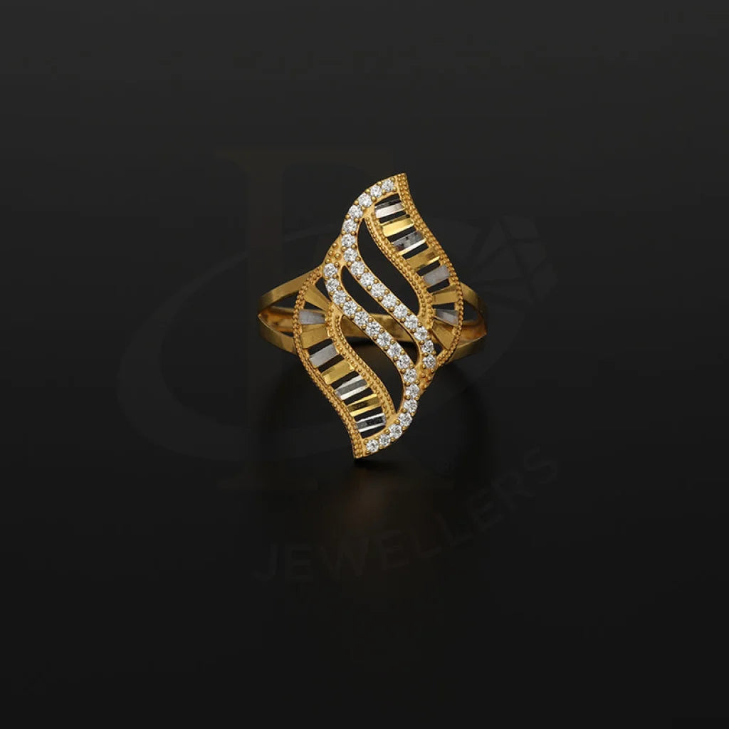 Dual Tone Gold Ring 22Kt - Fkjrn22K5148 Rings