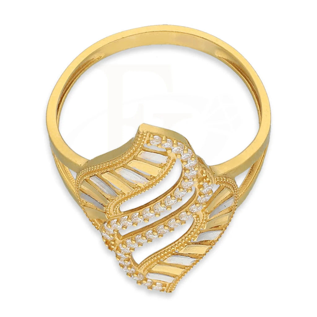 Dual Tone Gold Ring 22Kt - Fkjrn22K5148 Rings