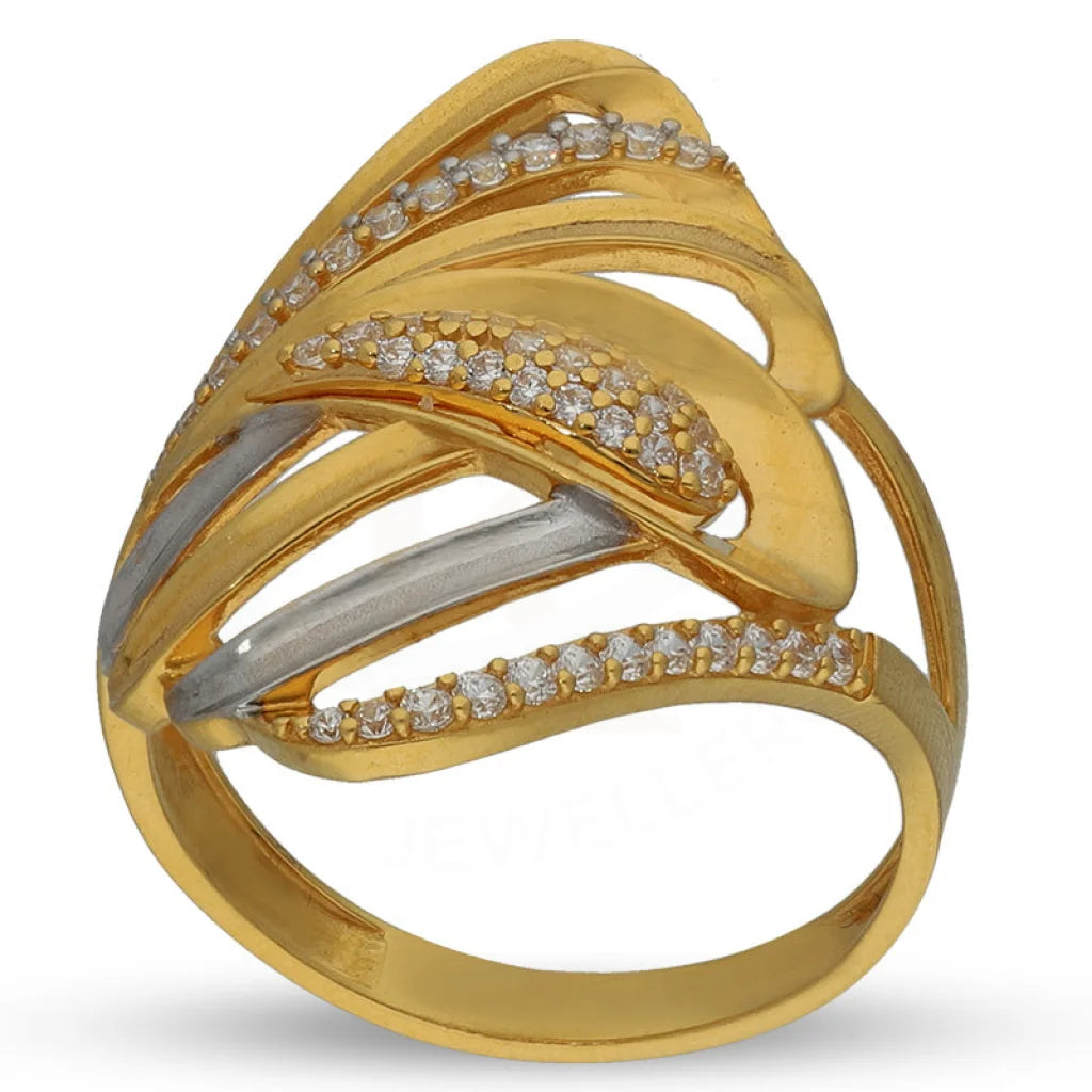 Dual Tone Gold Symmetry Ring 22Kt - Fkjrn22K3874 Rings