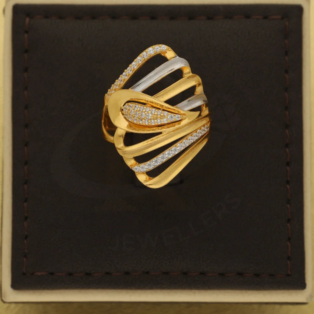 Dual Tone Gold Symmetry Ring 22Kt - Fkjrn22K3874 Rings