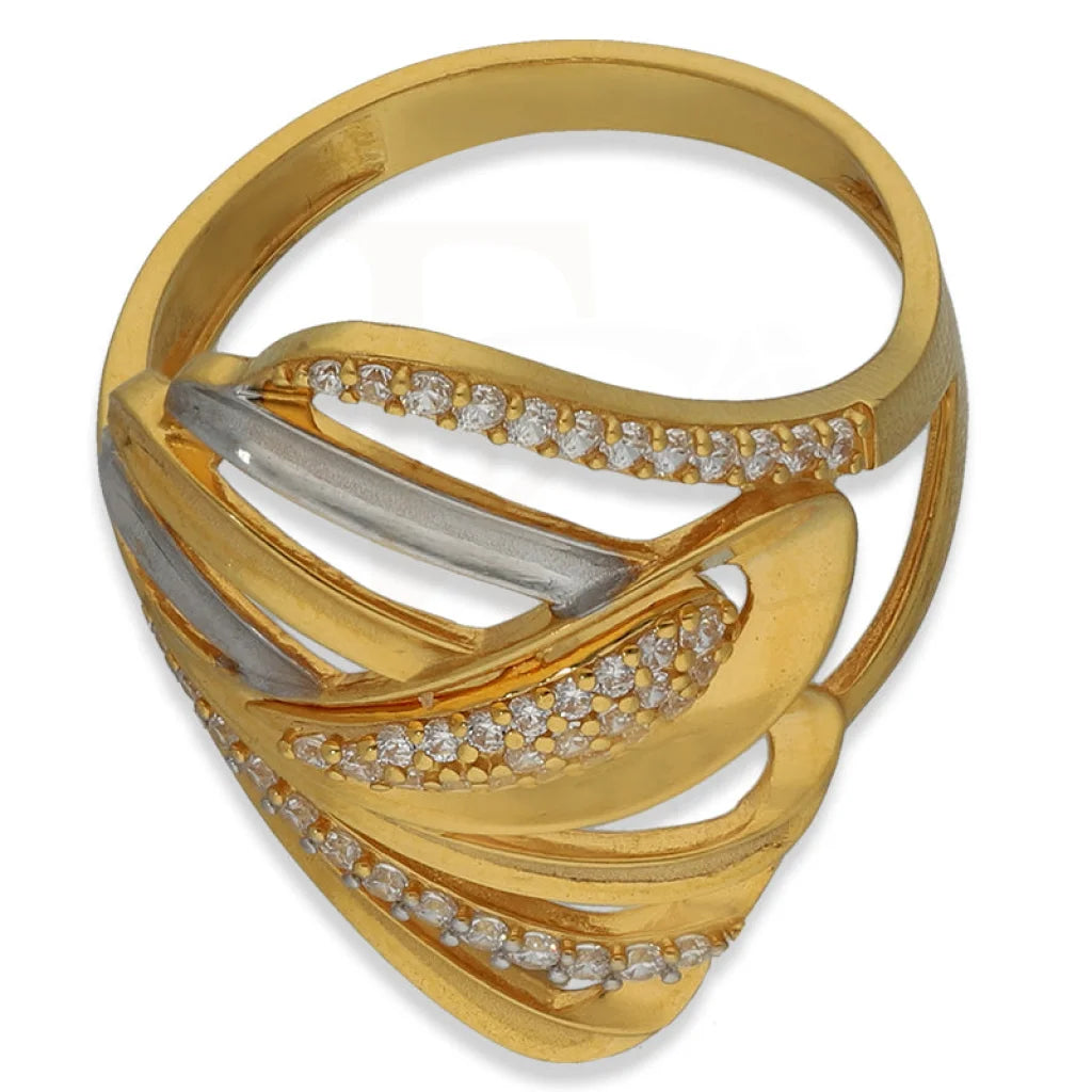 Dual Tone Gold Symmetry Ring 22Kt - Fkjrn22K3874 Rings