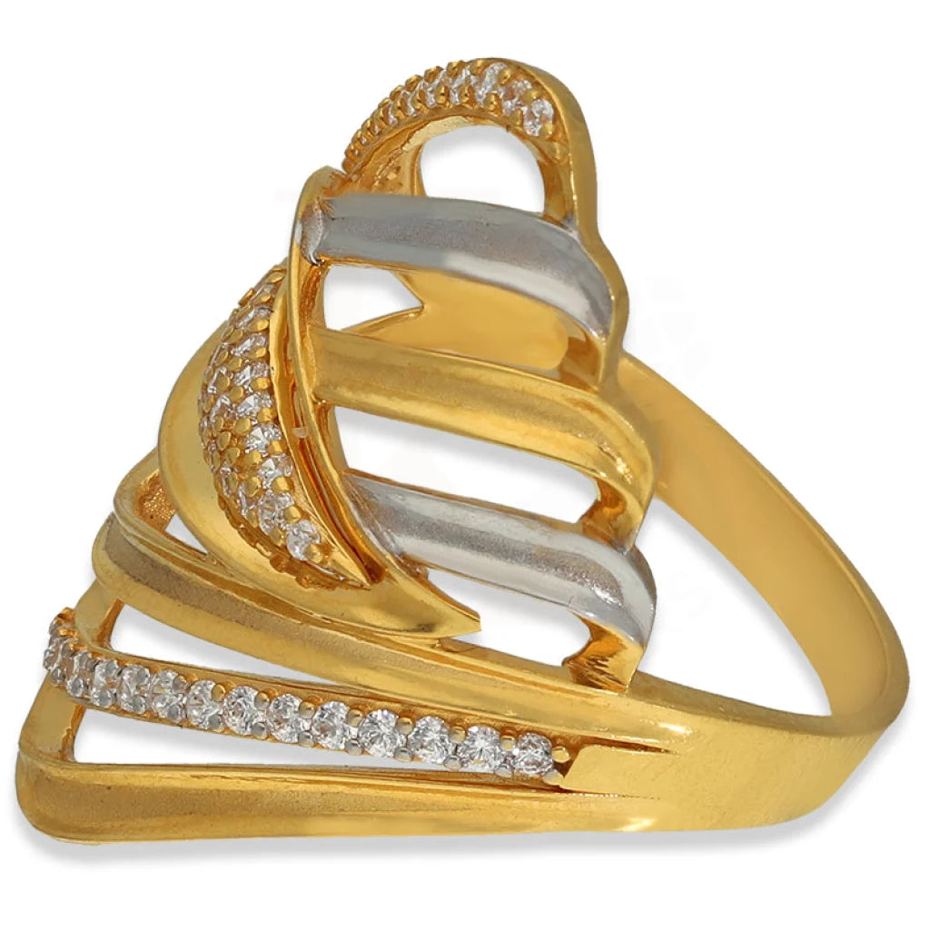 Dual Tone Gold Symmetry Ring 22Kt - Fkjrn22K3874 Rings