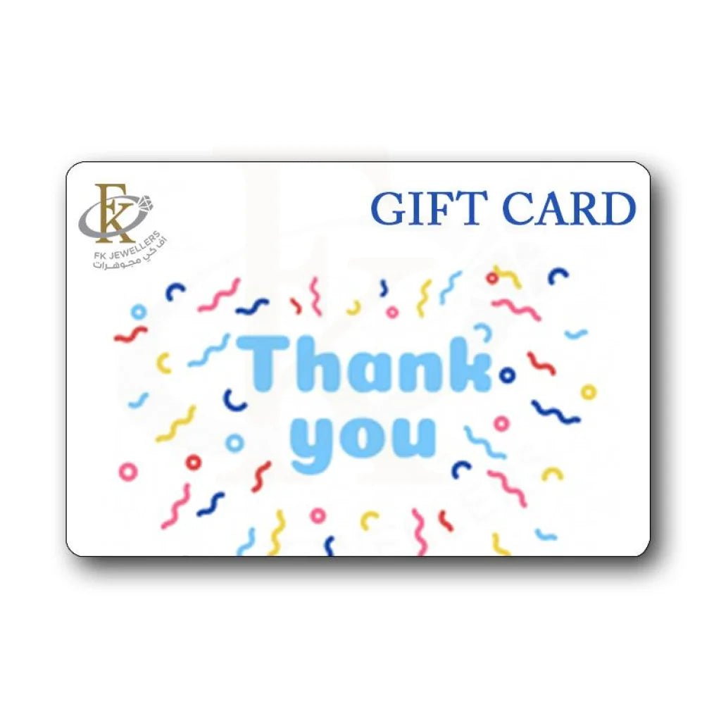 Fk Jewellers Thank You Gift Card - Fkjgift8022 10.00 Kwd