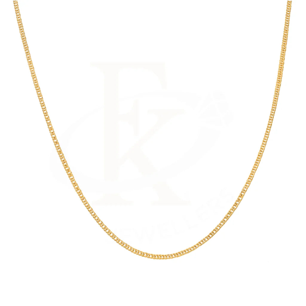 Gold 18 Inches Curb Chain 21KT - FKJCN21KM9193