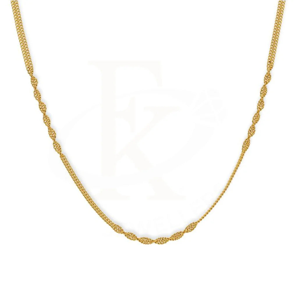 Gold 20 Inches Flat Chain 22Kt - Fkjcn22K2178 Chains