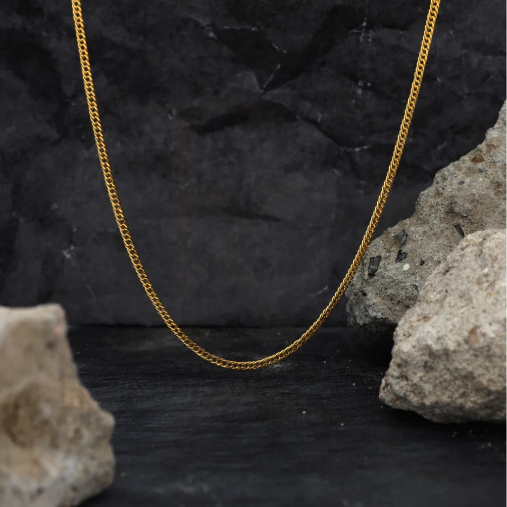 Gold 22 Inches Curb Chain 21Kt - Fkjcn21Km8352 Chains