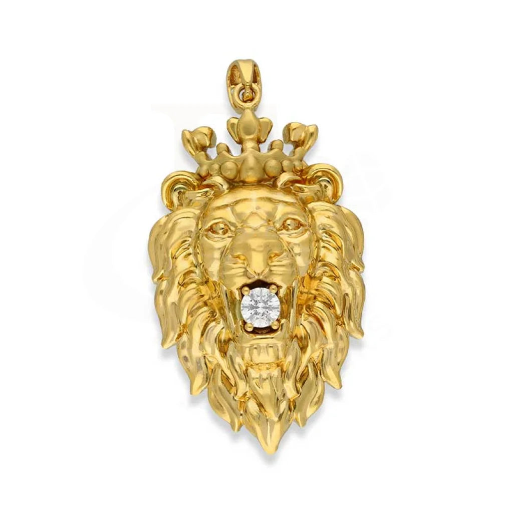 Gold 3D Lion Head Pendant 22Kt - Fkjpnd22K3159 Pendants