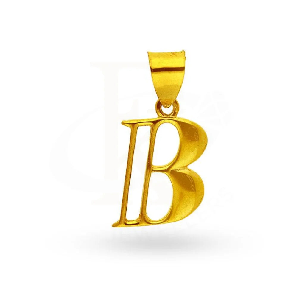 Gold Alphabet Pendant 18Kt - Fkjpnd1625 B Pendants