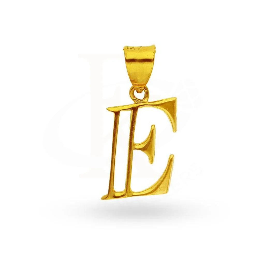 Gold Alphabet Pendant 18Kt - Fkjpnd1625 E Pendants