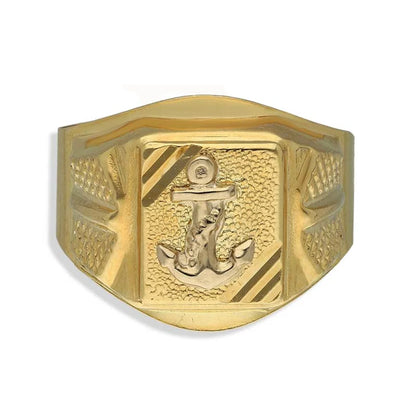 Gold Anchor Mens Ring 18Kt - Fkjrn18K3818 Rings