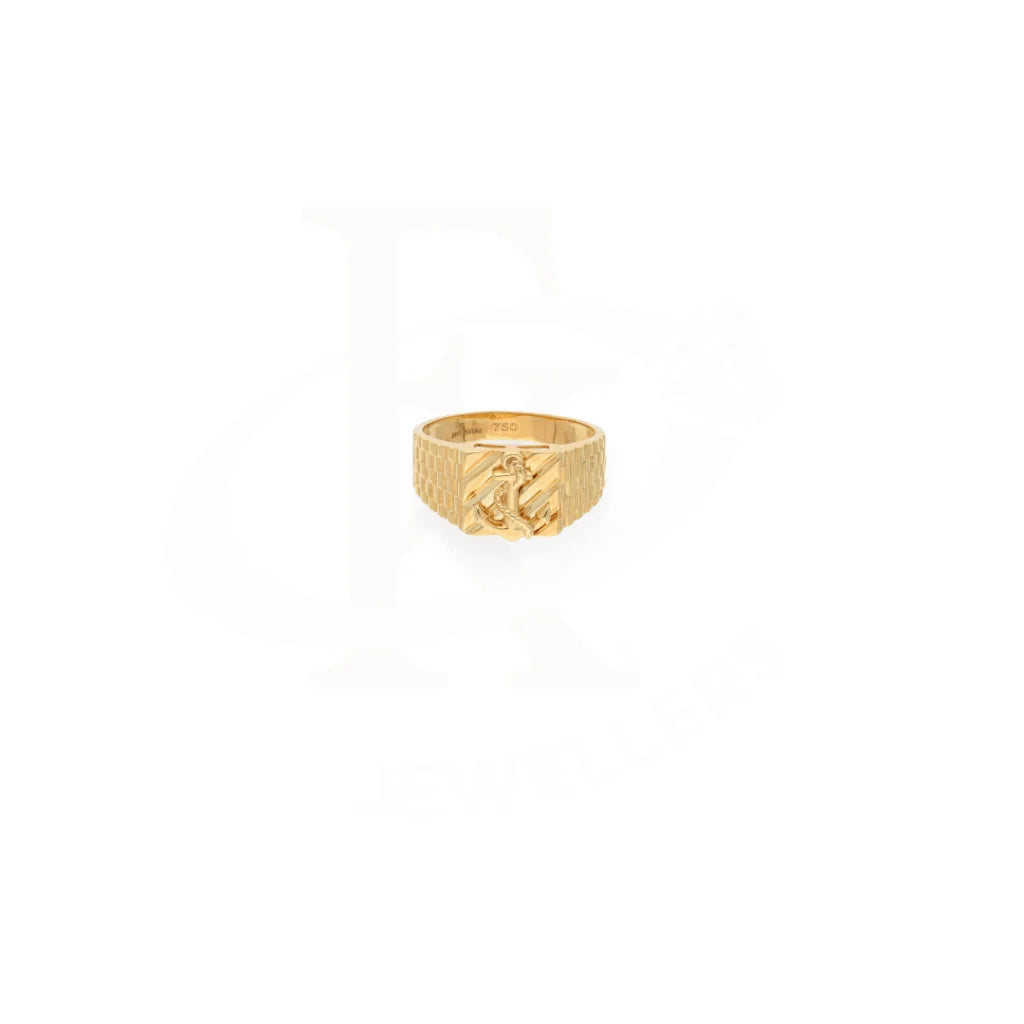 Gold Anchor Shaped Ring 18Kt - Fkjrn18K7874 Rings