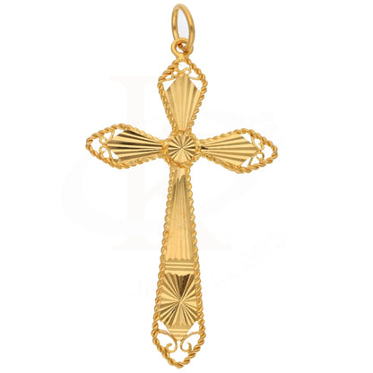 Gold Angel Cross Shaped Pendant 21Kt - Fkjpnd21K8564 Pendants