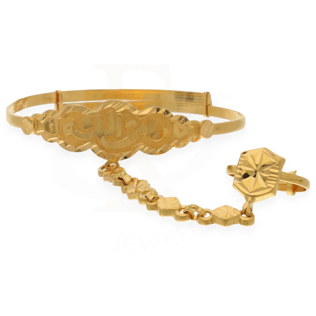 Gold Bangle With Ring 21Kt - Fkjbng21K7514 Bangles