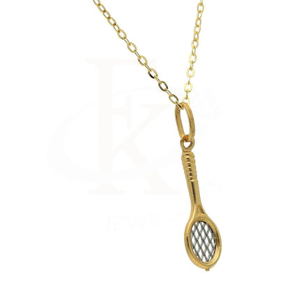 Gold Badminton Racket Necklace (Chain With Pendant) 18Kt - Fkjnkl18K2514 Necklaces