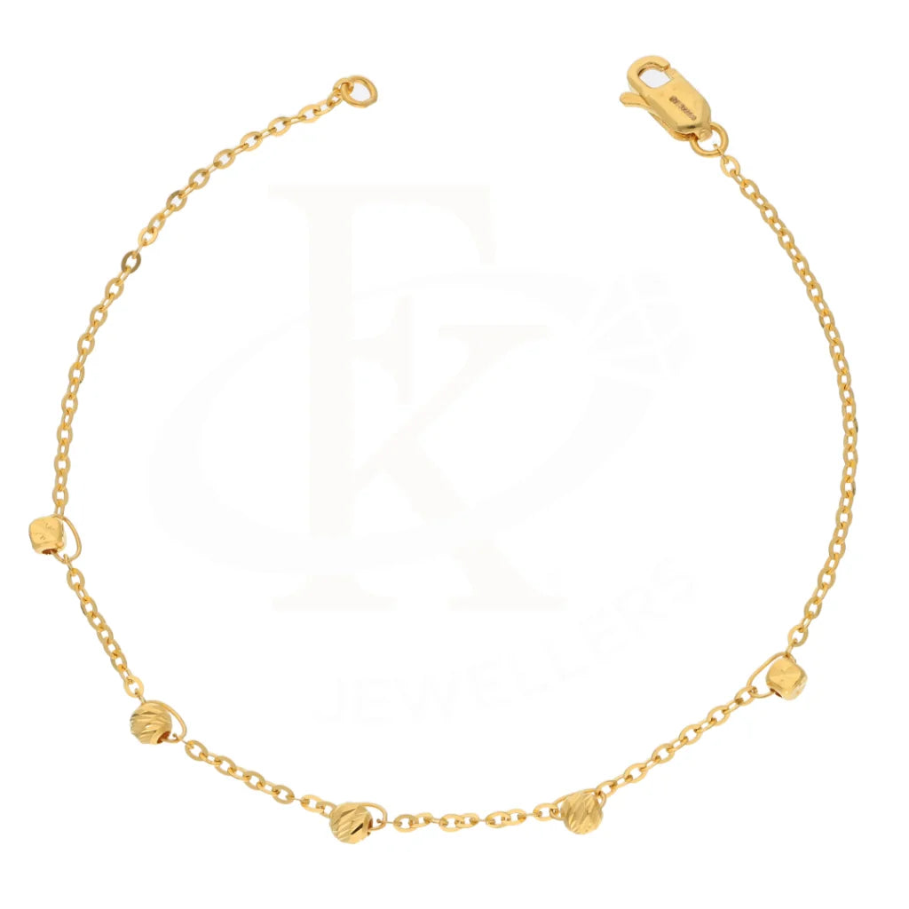 Gold Ball Bead Station Bracelet 21Kt - Fkjbrl21Km8366 Bracelets